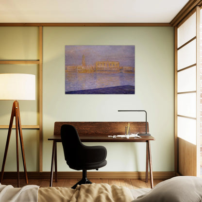 The Doges' Palace Seen from San Giorgio Maggiore 2 - claude monet Brushed Aluminum Print - 70x100 cm / 28x40 inches | claude monet Aluminum Print | claude monet Prints