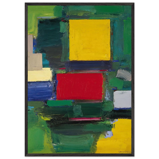 The Gate - Hans Hofmann 70x100 cm / 28x40 inches Framed Art Print – Black Wooden Frame