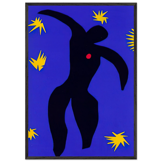 ICARUS 1944 - Henri Matisse 70x100 cm / 28x40 inches Framed Art Print – Black Wooden Frame