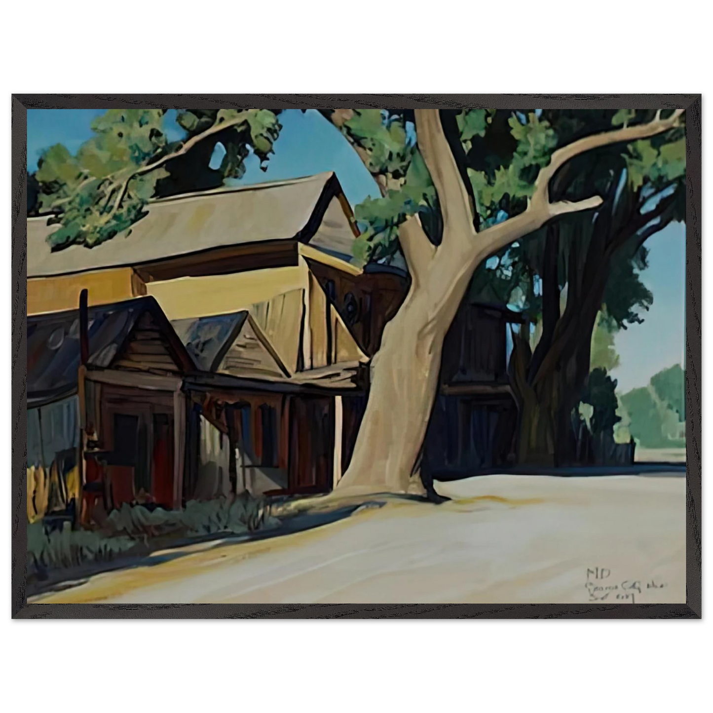 Maynard Dixon - OLD CHINATOWN CARSON CITY NEVADA 1937 Wall art - 27x35 cm / 11x14 inches - Fine Art Poster-canvas - -