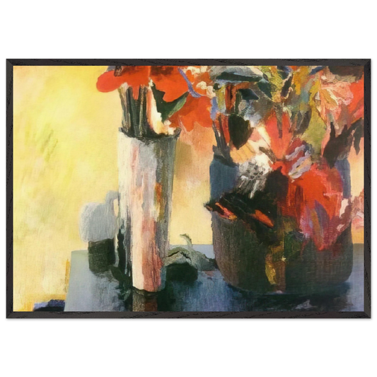 Untitled - Expressionism N2 - Menez 70x100 cm / 28x40 inches Framed Art Print – Black Wooden Frame
