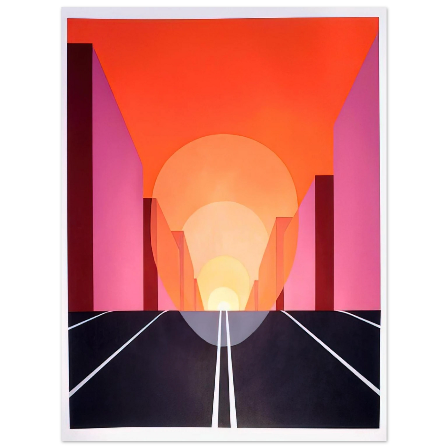 Clarence Holbrook Carter - Highway - 1979  75x100 cm / 30x40inches Fine Art Poster