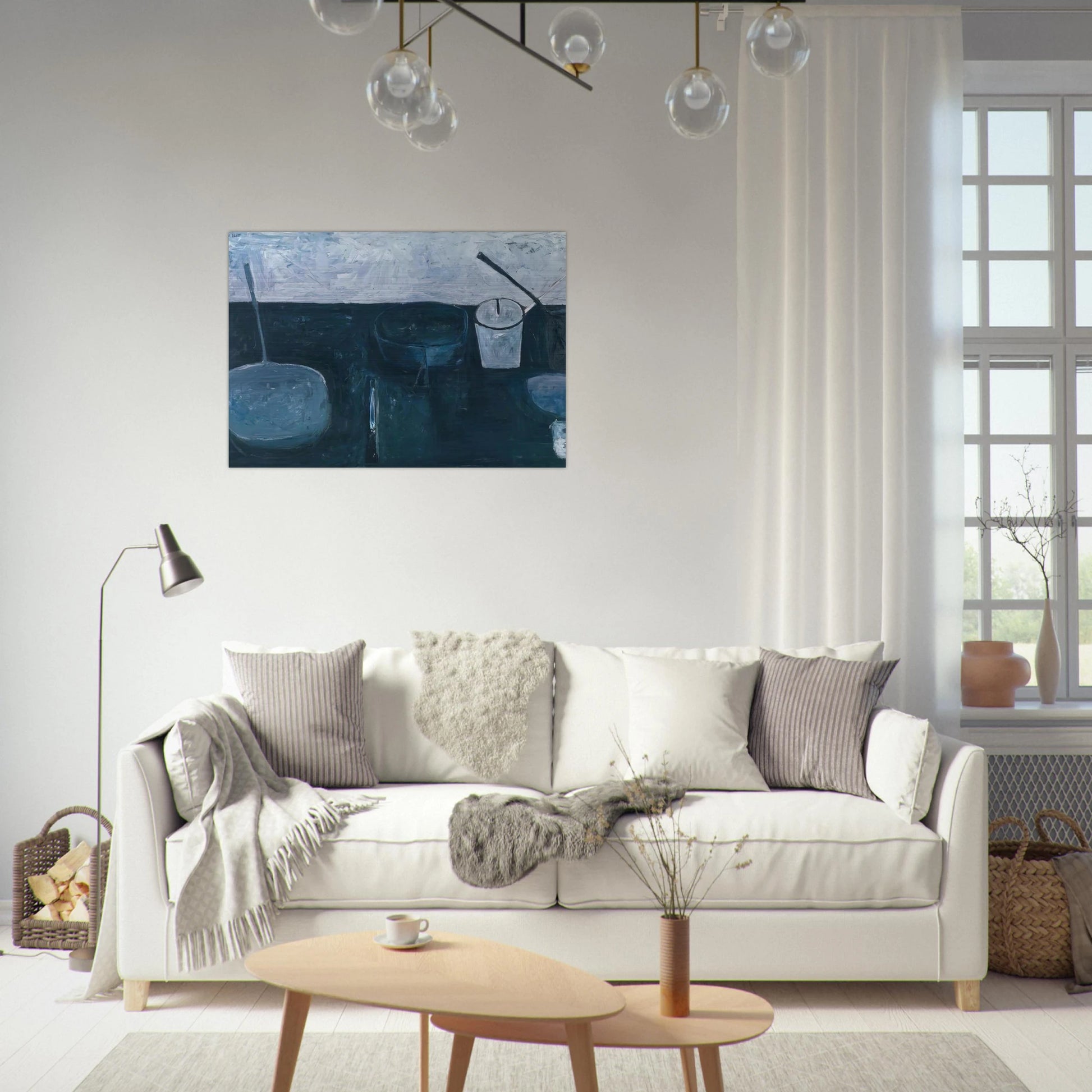Winter Still Life - 1956 - William Scott Brushed Aluminum Print - 70x100 cm / 28x40 inches | William Scott Aluminum Print | William Scott Prints
