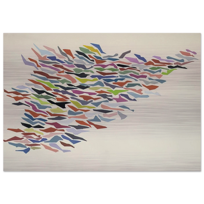 Variables with Color - Post-Painterly Abstraction - Robert Goodnough Brushed Aluminum Print - 70x100 cm / 28x40 inches | Robert Goodnough Aluminum Print | Robert Goodnough Prints