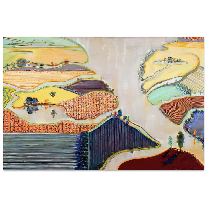 Delta Farms - 1996 - Wayne Thiebaud Art Prints - 100x150 cm / 40x60″ inches | Wayne Thiebaud Poster | Wayne Thiebaud Prints