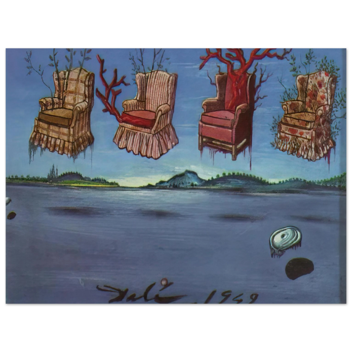 Salvador Dali - FOUR ARMCHAIRS IN THE SKY  75x100 cm / 30x40inches Fine Art Poster