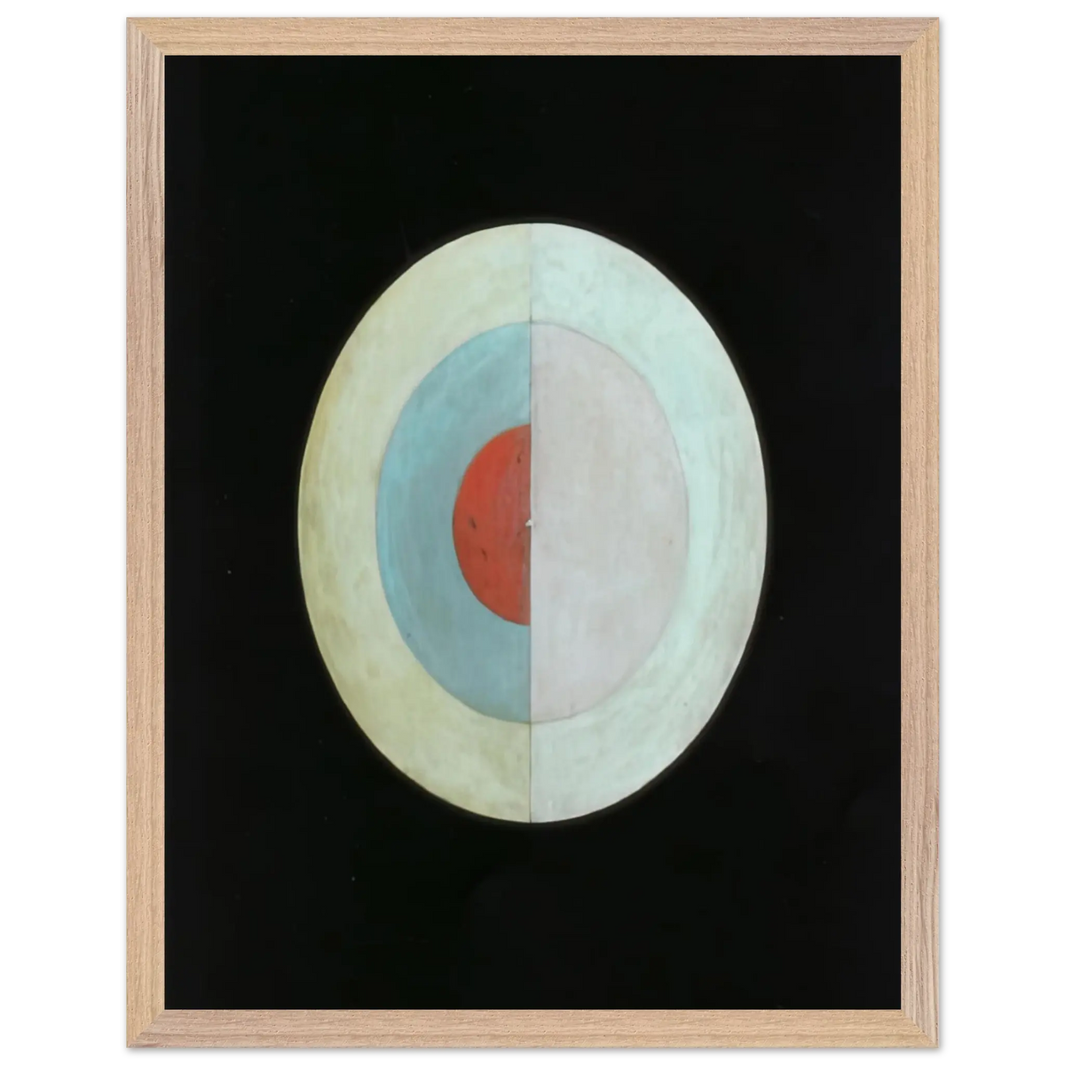 Hilma af Klint - THE SWAN NO 16 1915 Wall art - 70x100 cm / 28x40 Inches - Premium Wooden Framed Poster With Fine Art Paper - Wood frame