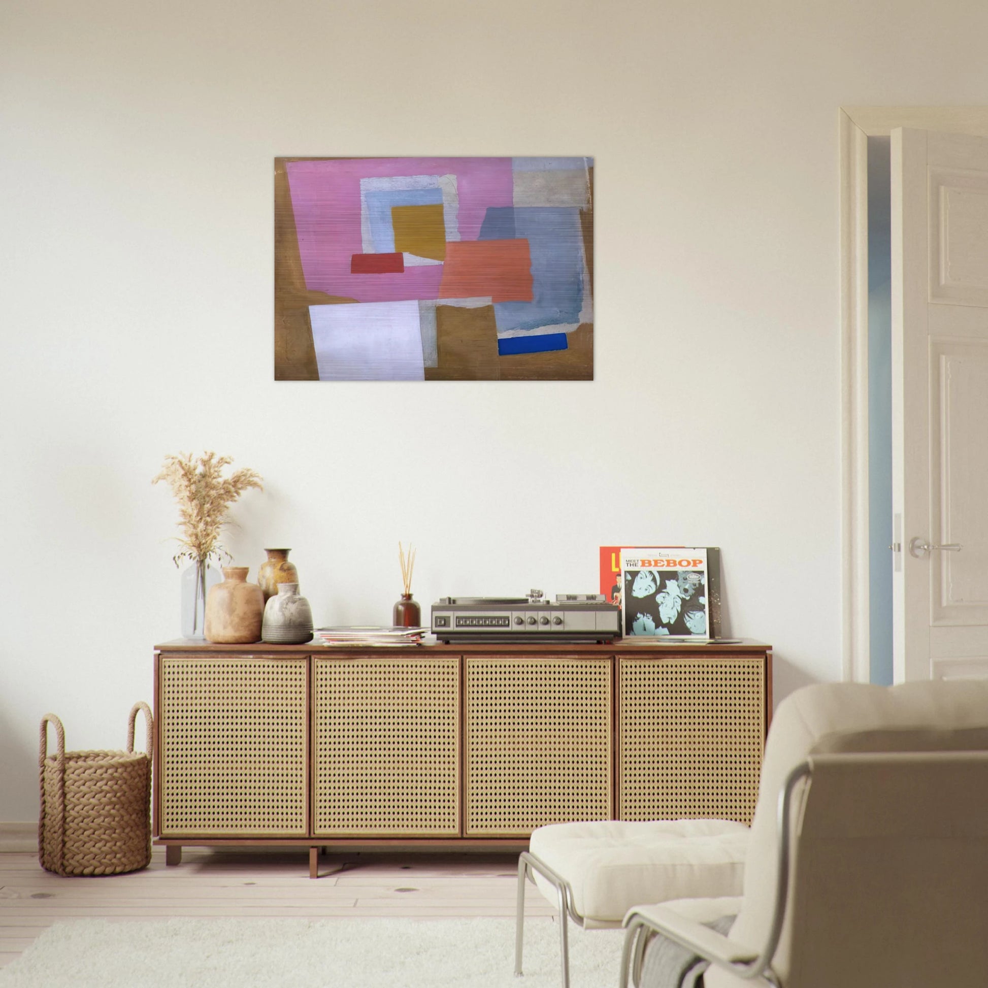 1924 first abstract painting, Chelsea - 1924 - Ben Nicholson Brushed Aluminum Print - 70x100 cm / 28x40 inches | Ben Nicholson Aluminum Print | Ben Nicholson Prints