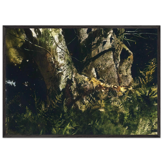 VIRGIN BIRCH 1982 - Andrew Wyeth 70x100 cm / 28x40 inches Framed Art Print – Black Wooden Frame