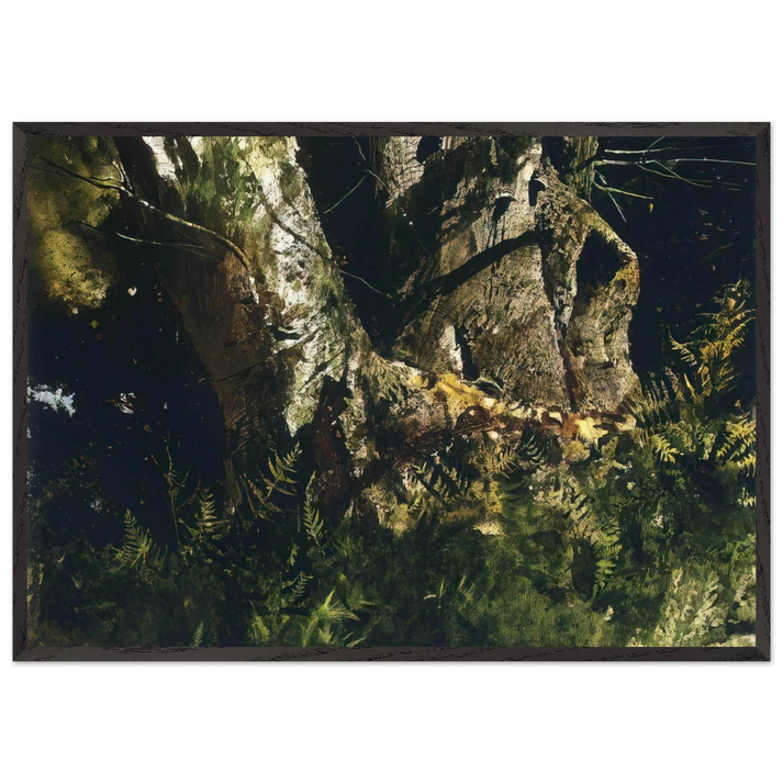 VIRGIN BIRCH 1982 - Andrew Wyeth 70x100 cm / 28x40 inches Framed Art Print – Black Wooden Frame