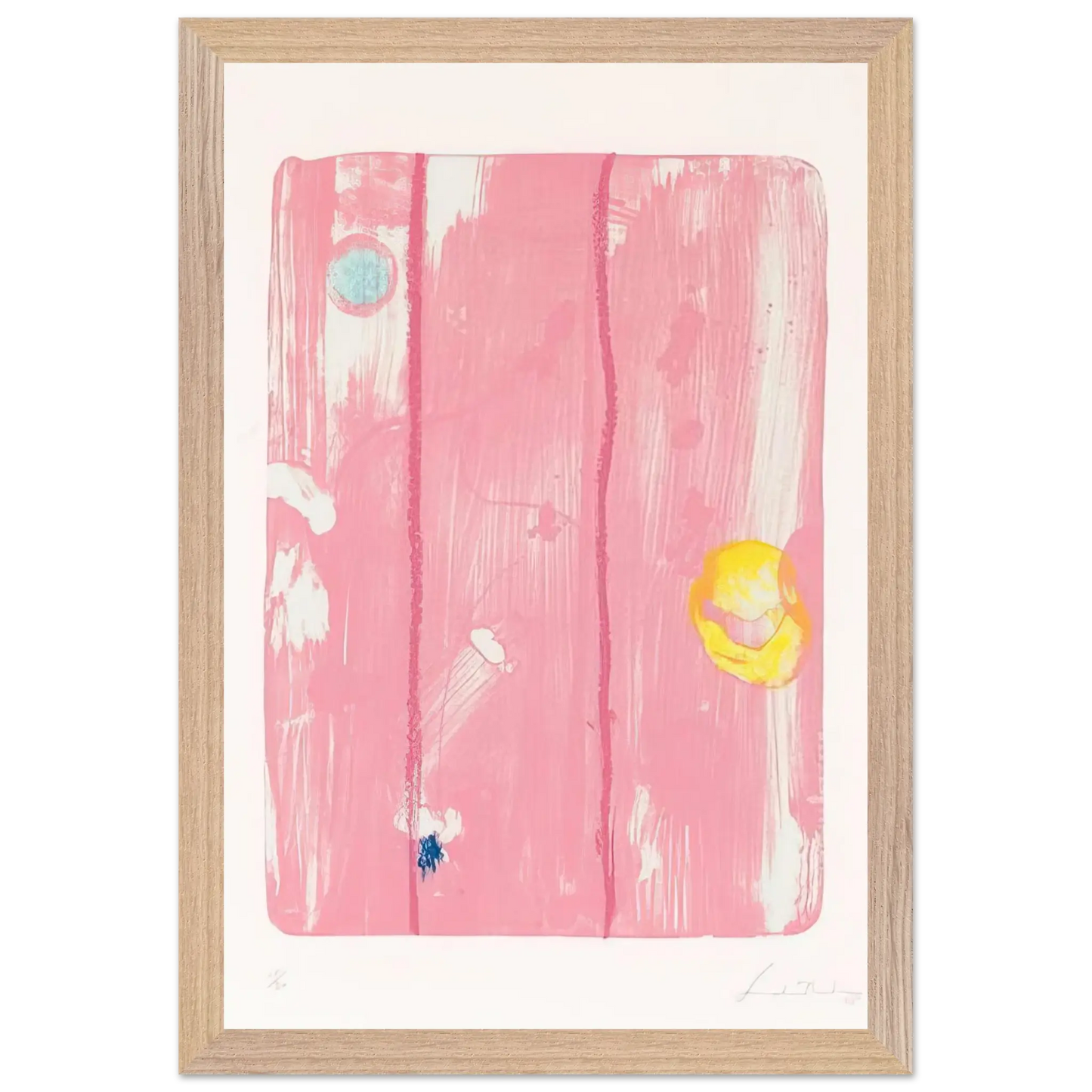 Helen Frankenthaler - Reflections VIII - 1995 Wall art - 20x25 cm / 8x10 Inches - Premium Wooden Framed Poster With Fine Art Paper - White frame