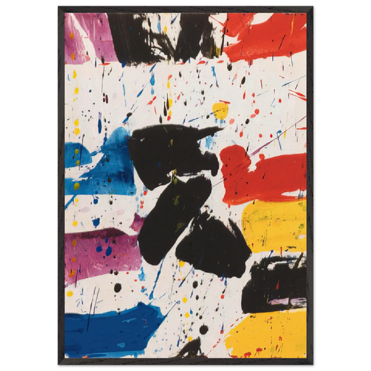 Hommage to Alfred Jensen - Sam Francis 70x100 cm / 28x40 inches Framed Art Print – Black Wooden Frame