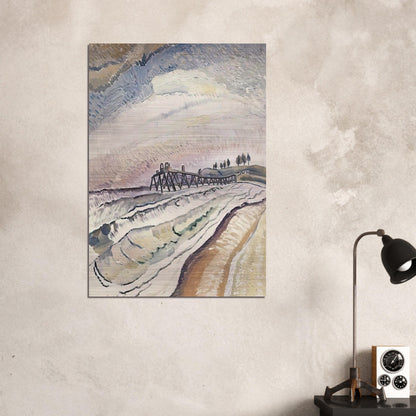 Bulli Pier, South Coast - 1931 - Grace Cossington Smith Brushed Aluminum Print - 70x100 cm / 28x40 inches | Grace Cossington Smith Aluminum Print | Grace Cossington Smith Prints