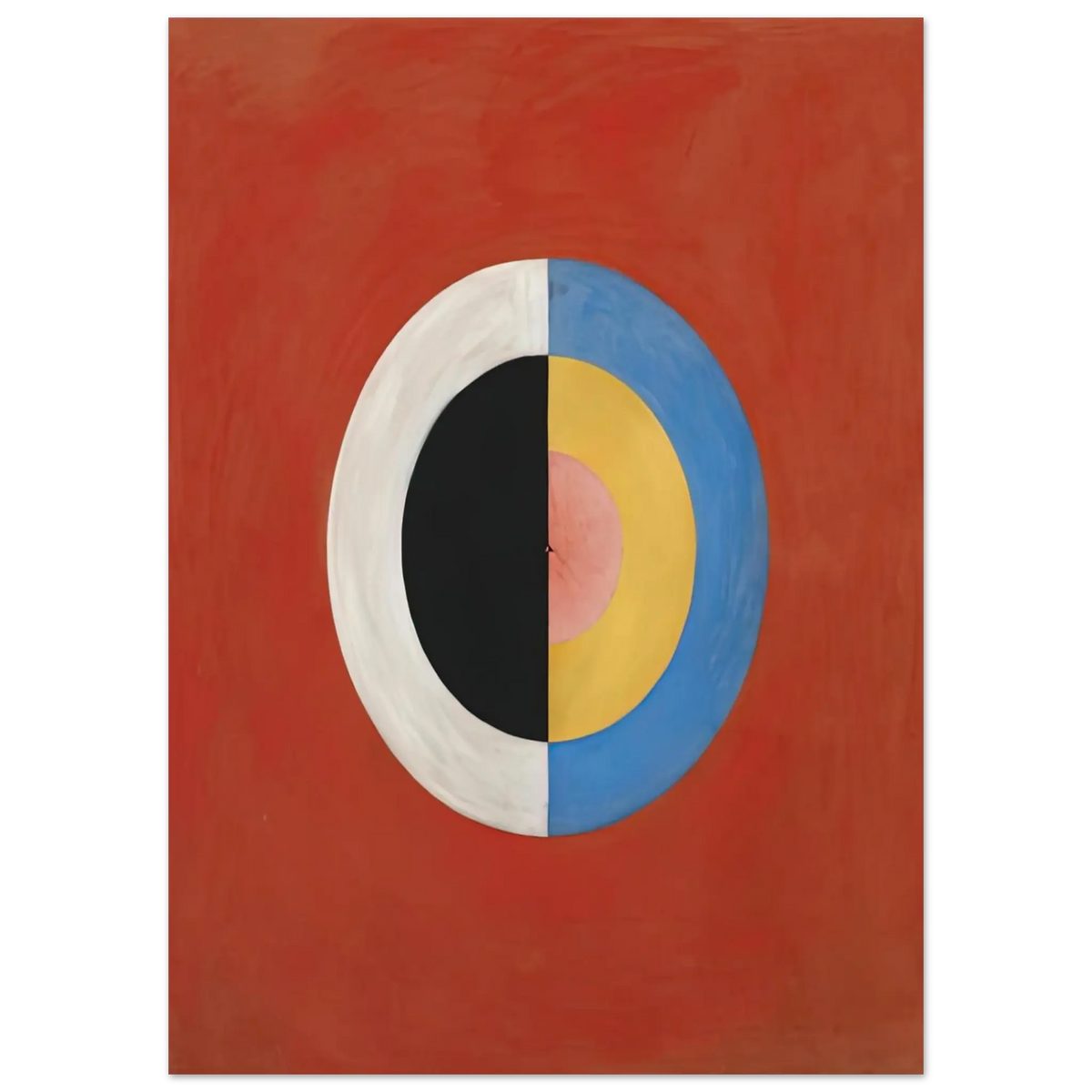 Hilma af Klint - THE SWAN NO 17 1915 0 Wall art - 15x20 cm / 6x8 Inches - Premium Wooden Framed Poster With Fine Art Paper - Black frame