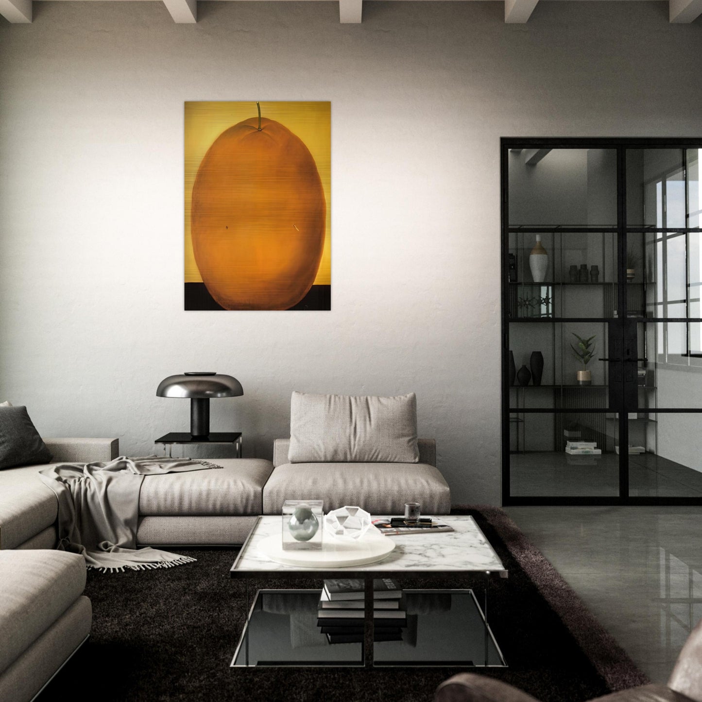 ORANGE - Fernando Botero Brushed Aluminum Print - 70x100 cm / 28x40 inches | Fernando Botero Aluminum Print | Fernando Botero Prints