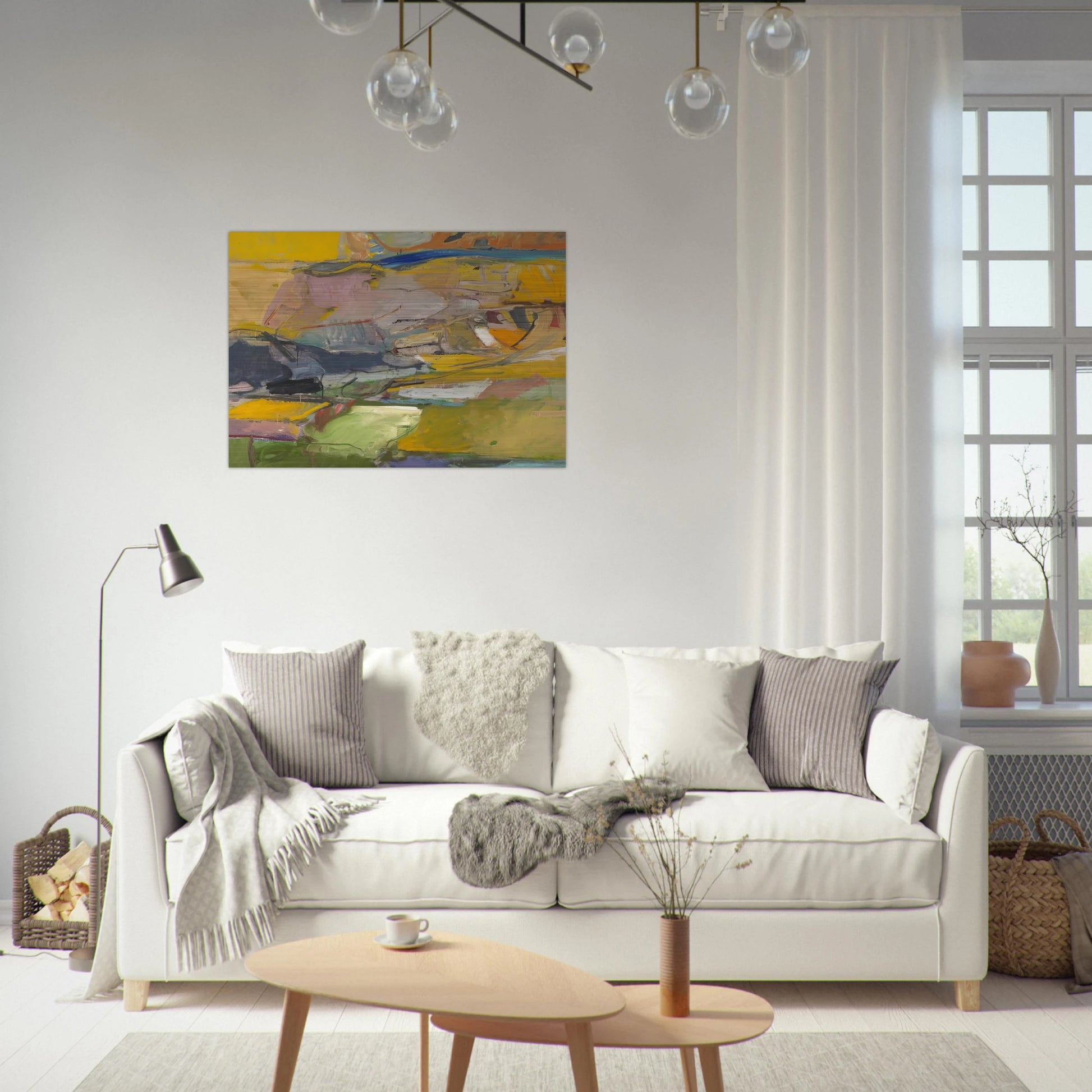 Berkeley #57 - Richard Diebenkorn Brushed Aluminum Print - 70x100 cm / 28x40 inches | Richard Diebenkorn Aluminum Print | Richard Diebenkorn Prints