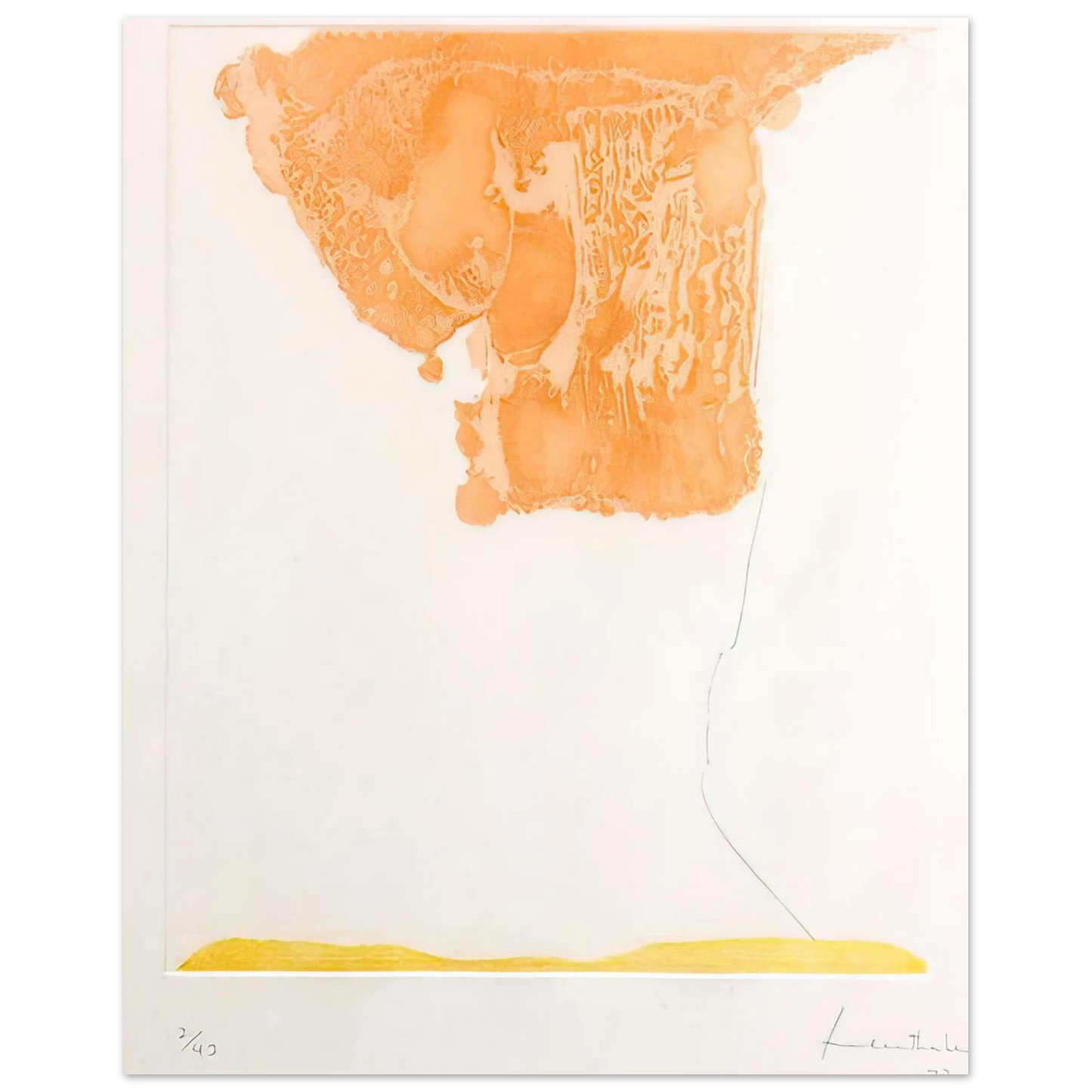 Helen Frankenthaler - Pranzo Italiano - 1973 Wall art - 15x20 cm / 6x8 inches - Premium Wooden Framed Poster With Fine Art Paper-canvas - White frame