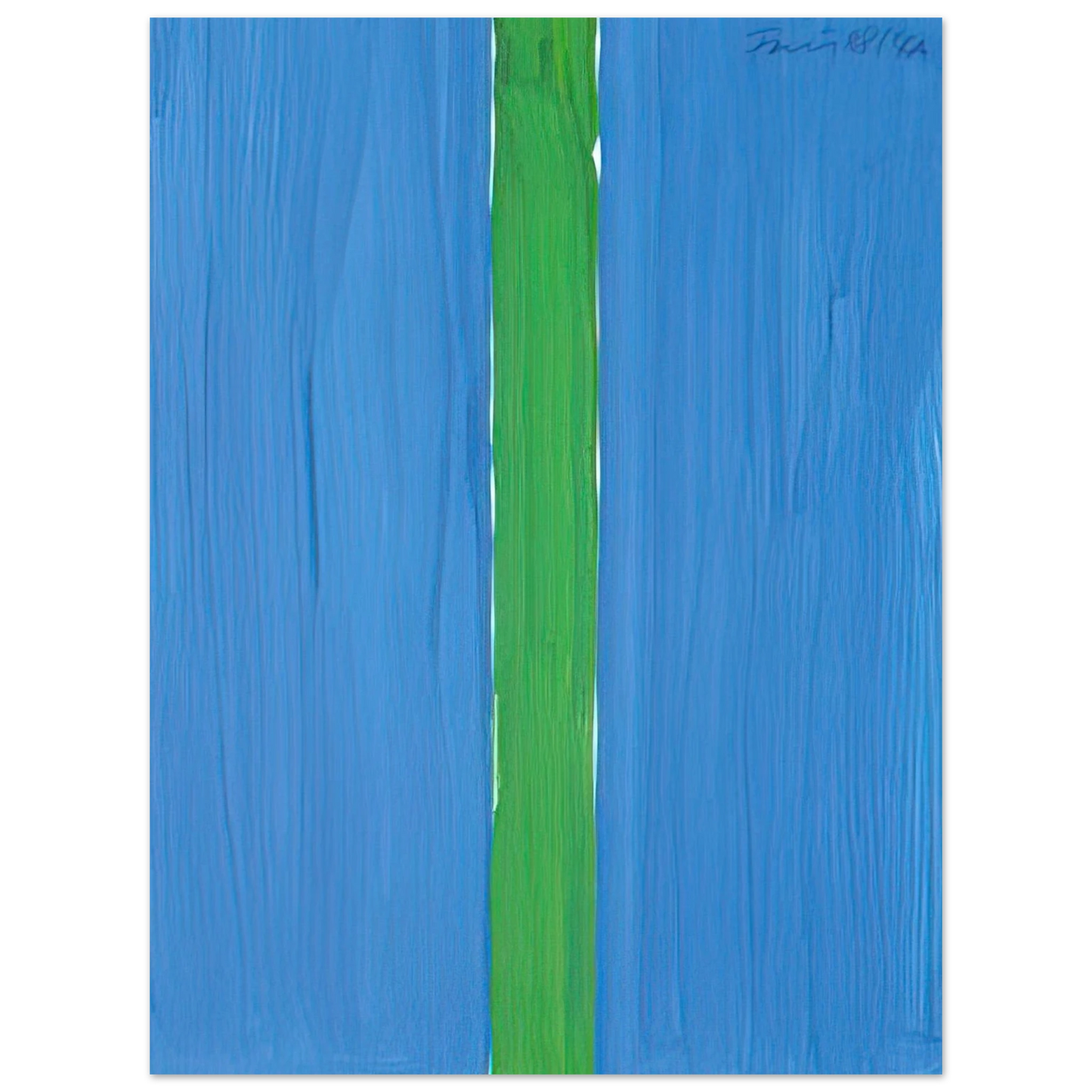 Gunther Forg - Composition bleue et verte - 1988  75x100 cm / 30x40inches Fine Art Poster