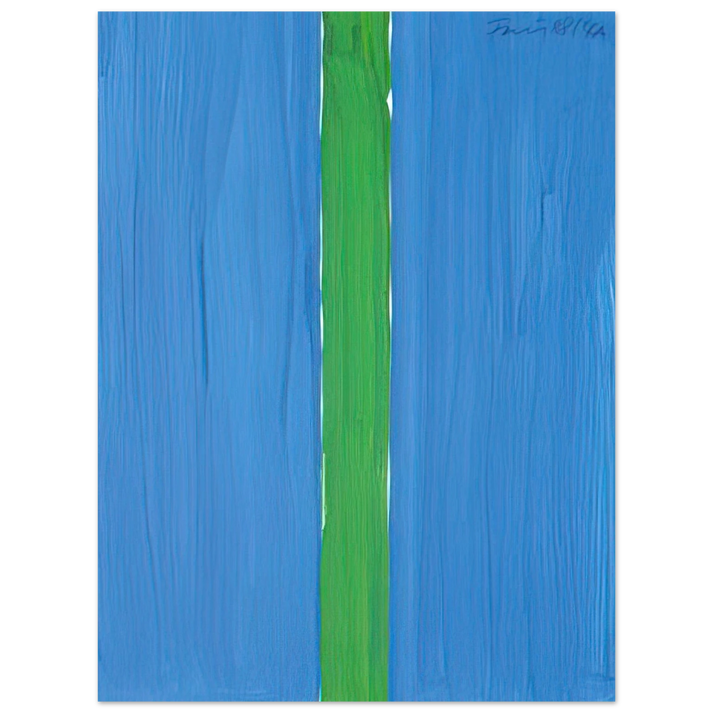 Gunther Forg - Composition bleue et verte - 1988  75x100 cm / 30x40inches Fine Art Poster