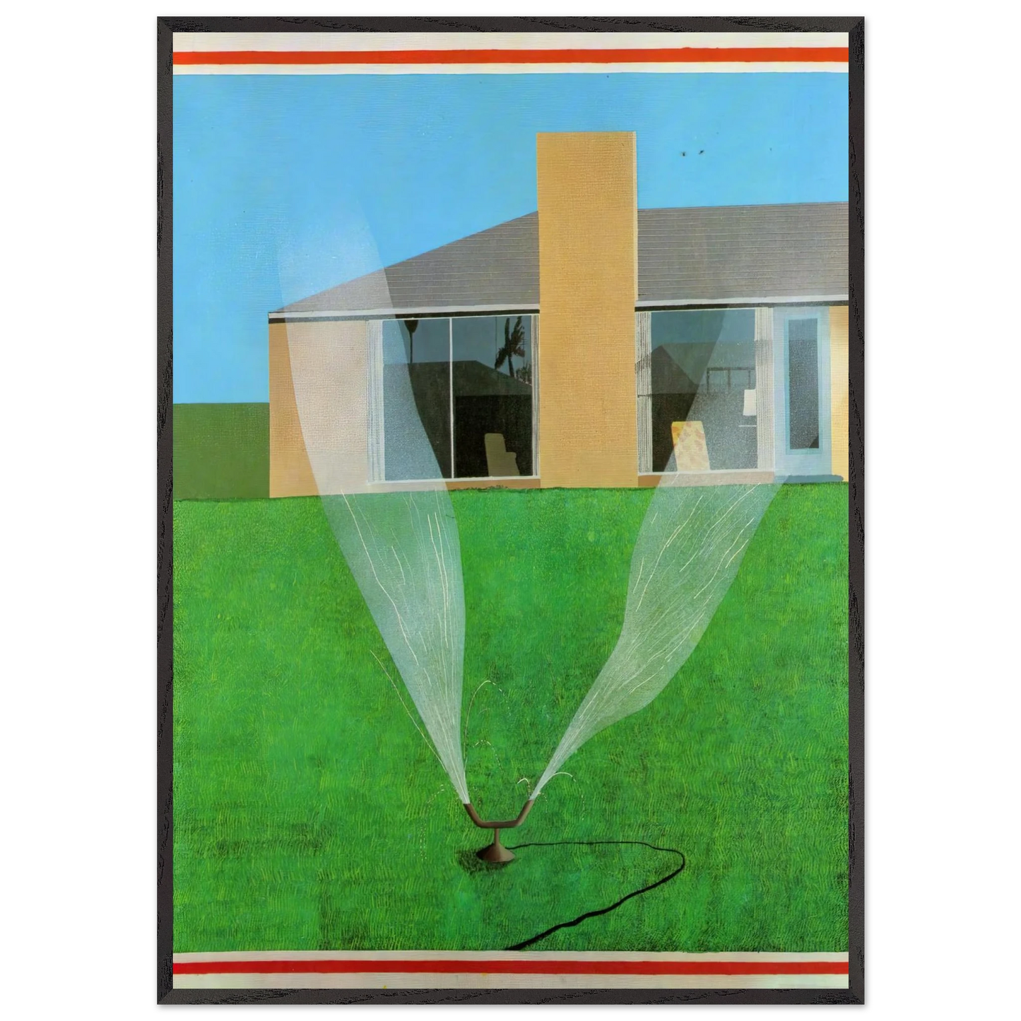 David Hockney - David Hockney Wall art - 70x70 cm / 28x28 inches - Premium Wooden Framed Poster With Fine Art Paper-canvas - White frame
