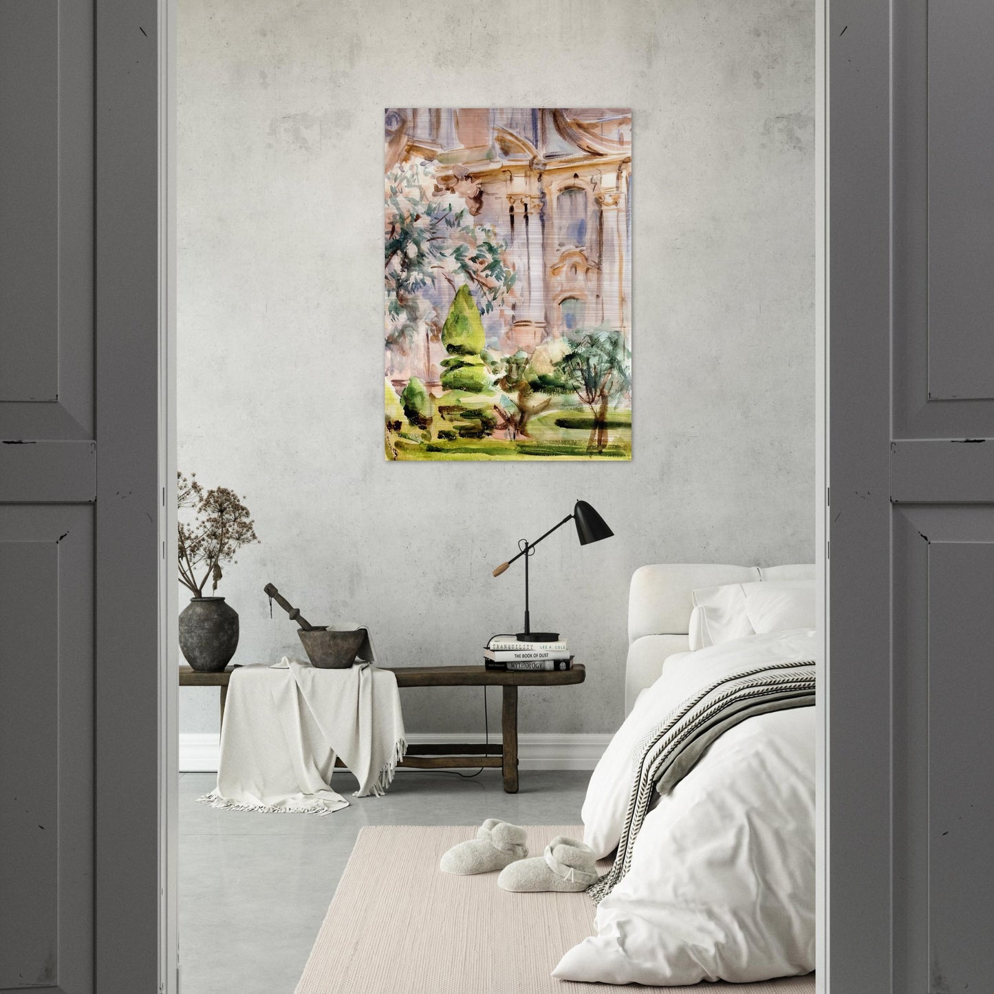 Palace and Gardens, Spain - John Singer Sargent Brushed Aluminum Print - 70x100 cm / 28x40 inches | John Singer Sargent Aluminum Print | John Singer Sargent Prints