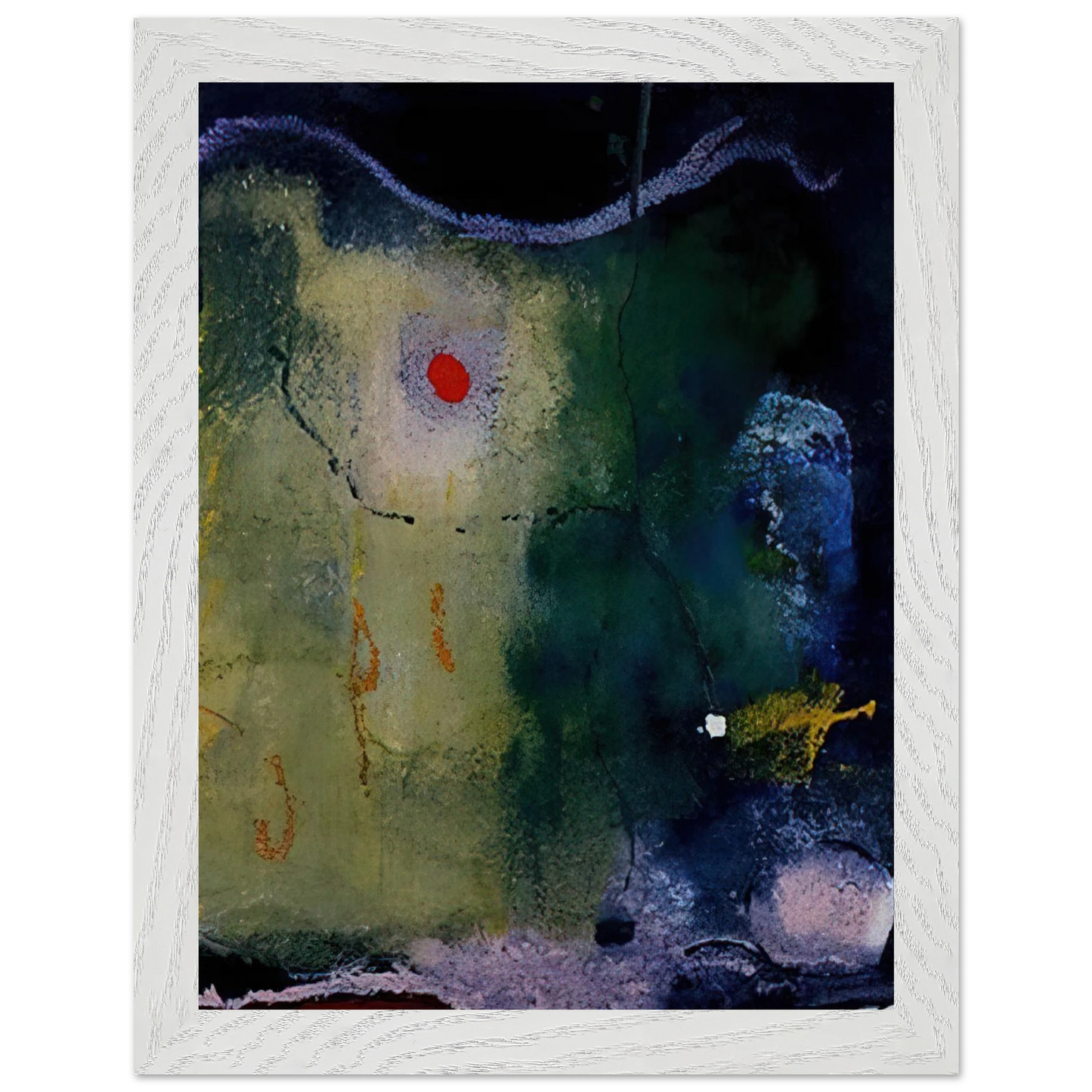 Helen Frankenthaler - The Other Side of the Moon - 1995 Wall art - A3 (29.7 x 42  cm) - Premium Wooden Framed Poster With Fine Art Paper-canvas - Black frame