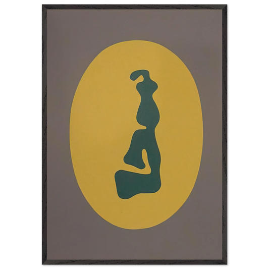 Sun N1 - Jean Arp 70x100 cm / 28x40 inches Framed Art Print – Black Wooden Frame