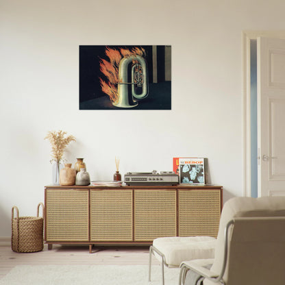 THE DISCOVERY OF FIRE 1935 - Rene Magritte Brushed Aluminum Print - 70x100 cm / 28x40 inches | Rene Magritte Aluminum Print | Rene Magritte Prints