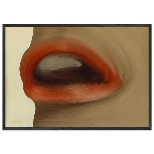 MUND MOUTH BRIGITTE BARDOT S LIPS 1963 - Gerhard Richter 70x100 cm / 28x40 inches Framed Art Print – Black Wooden Frame