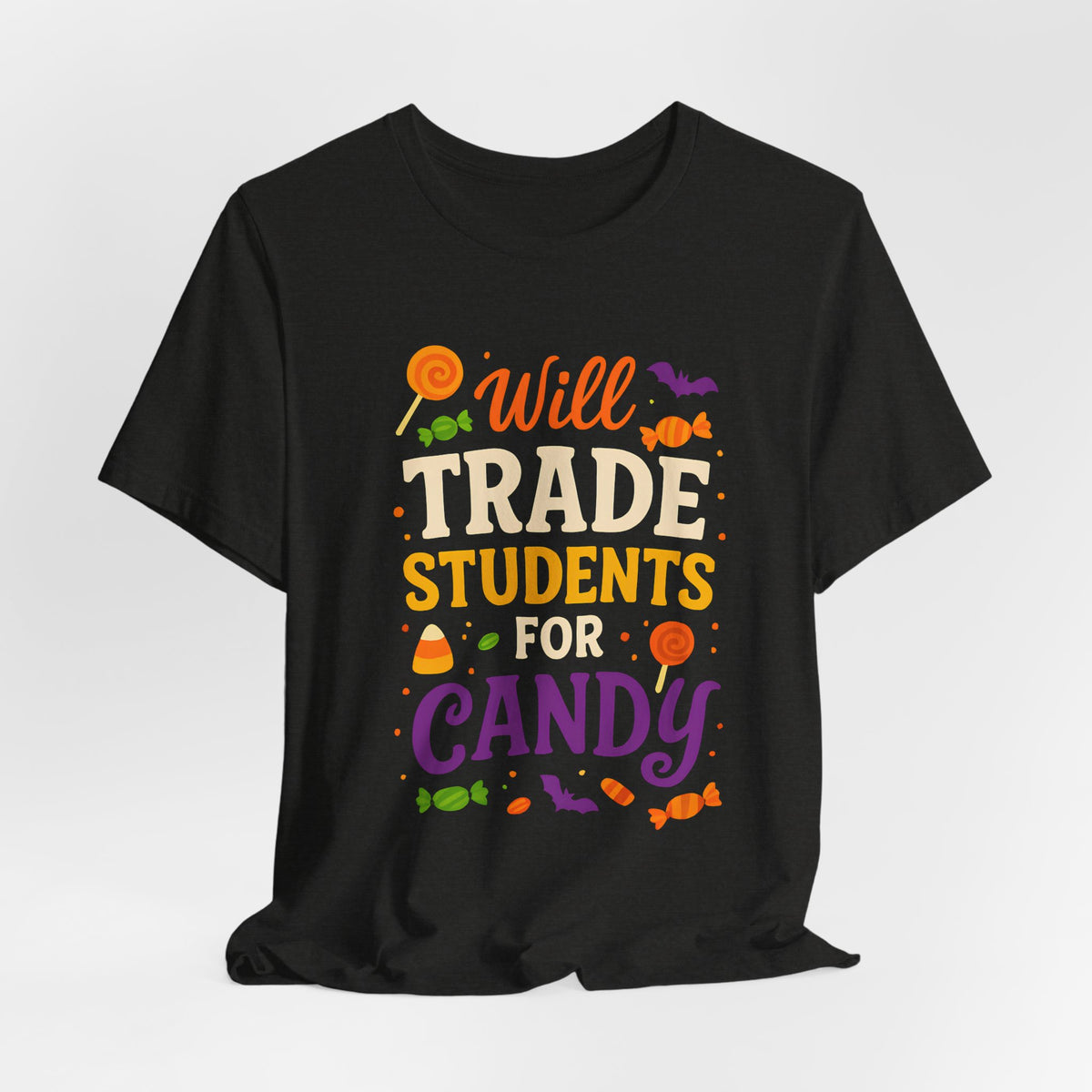Zal Studenten Ruilen Voor Snoep Leerkracht Schattig Halloween Kostuum T-Shirt
