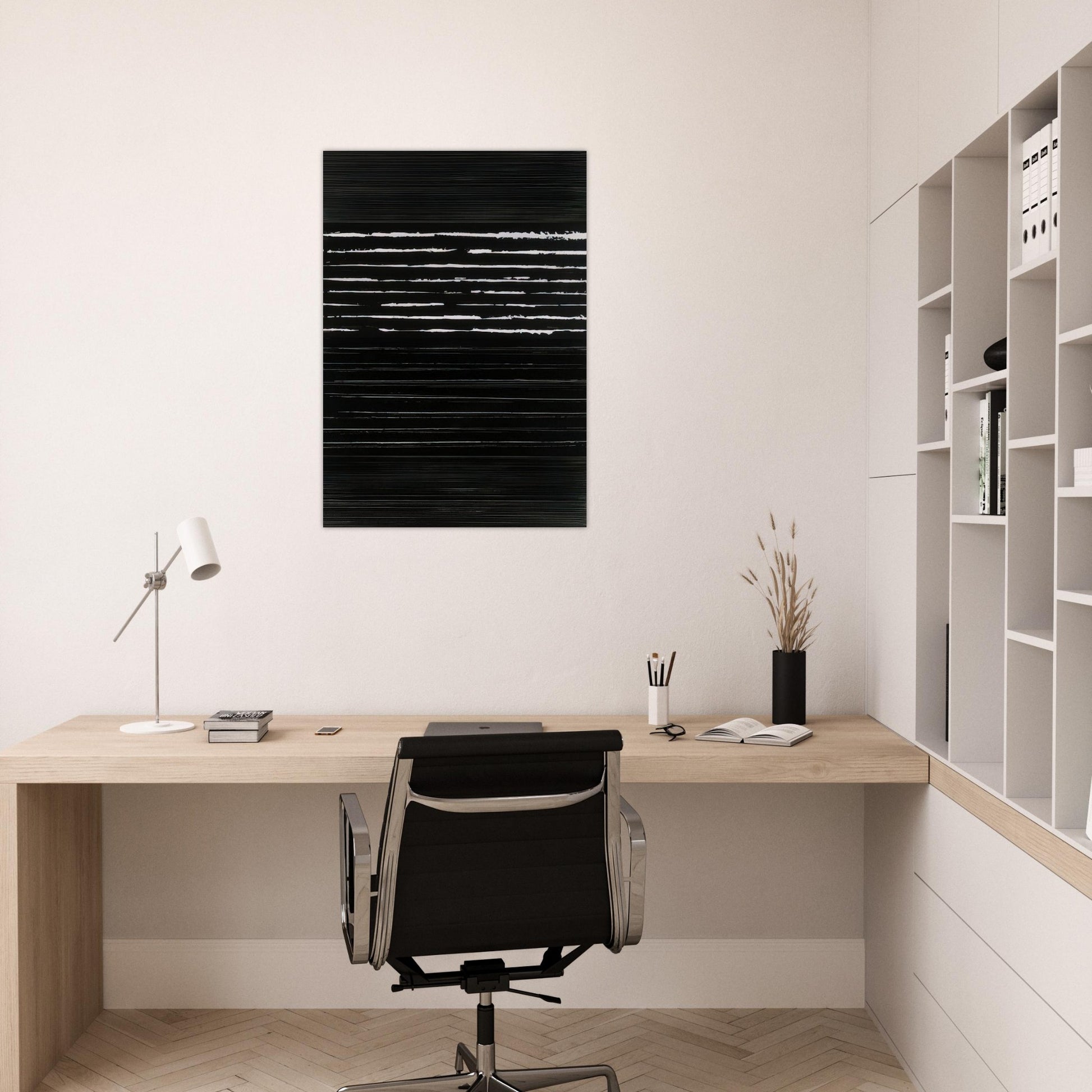 Peinture 324 x 181 cm, 14 mars 1999 Polyptyque - 1999 - Pierre Soulages Brushed Aluminum Print - 70x100 cm / 28x40 inches | Pierre Soulages Aluminum Print | Pierre Soulages Prints