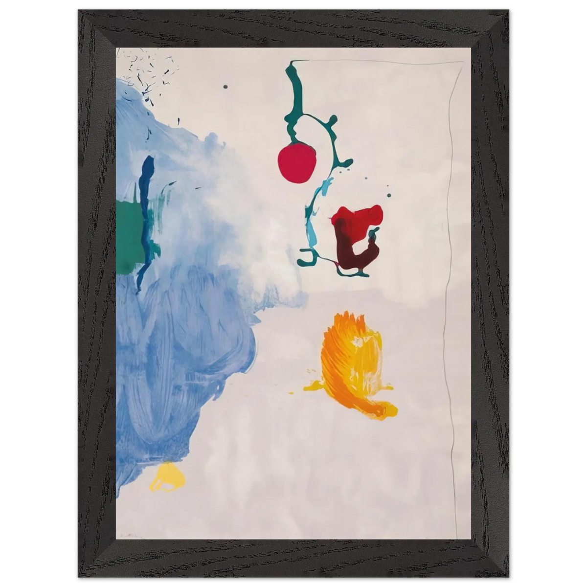 Helen Frankenthaler - Eve - 1995 Wall art - 70x100 cm / 28x40 Inches - Premium Wooden Framed Poster With Fine Art Paper - Black frame