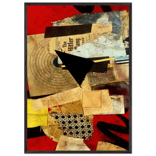 HITLER GANG 1944 - Kurt Schwitters 70x100 cm / 28x40 inches Framed Art Print – Black Wooden Frame