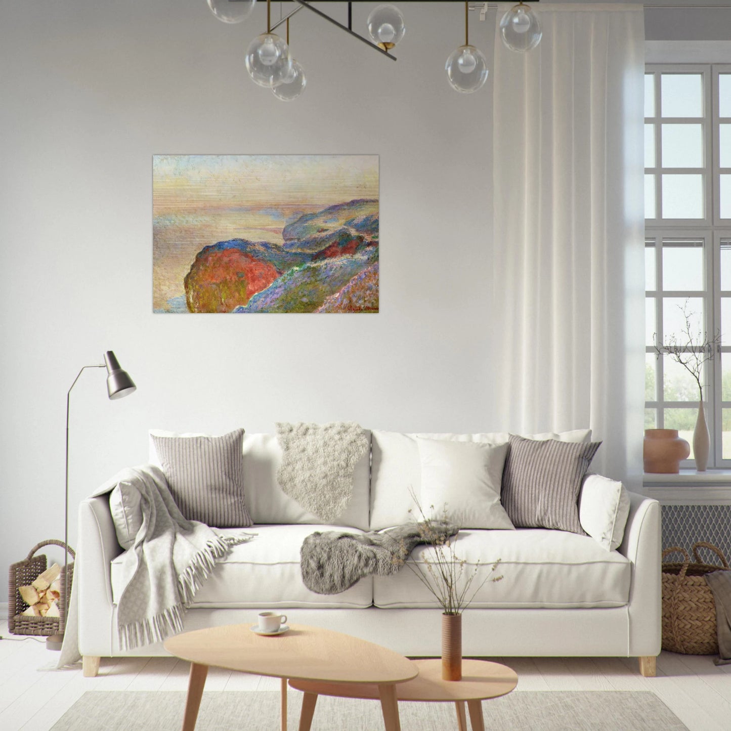 At Val Saint-Nicolas near Dieppe, Morning - claude monet Brushed Aluminum Print - 70x100 cm / 28x40 inches | claude monet Aluminum Print | claude monet Prints