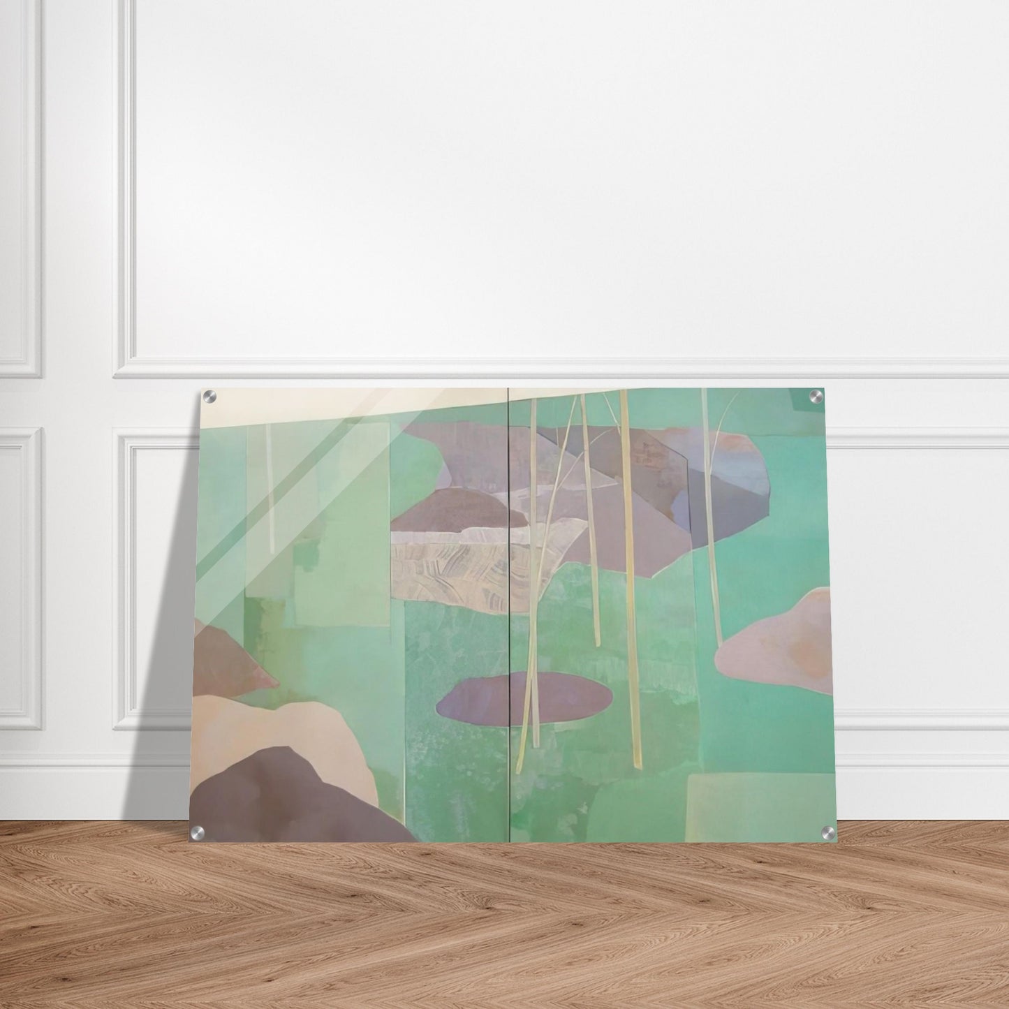 Young Bamboo Diptych - Abstract Expressionism - Kenzo Okada Acrylic Print - 70x100 cm / 28x40″ inches | Kenzo Okada Wall Art | Kenzo Okada Prints
