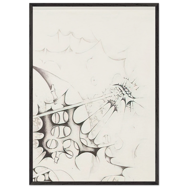 PIRATES 1982 - Lee Bontecou 70x100 cm / 28x40 inches Framed Art Print – Black Wooden Frame