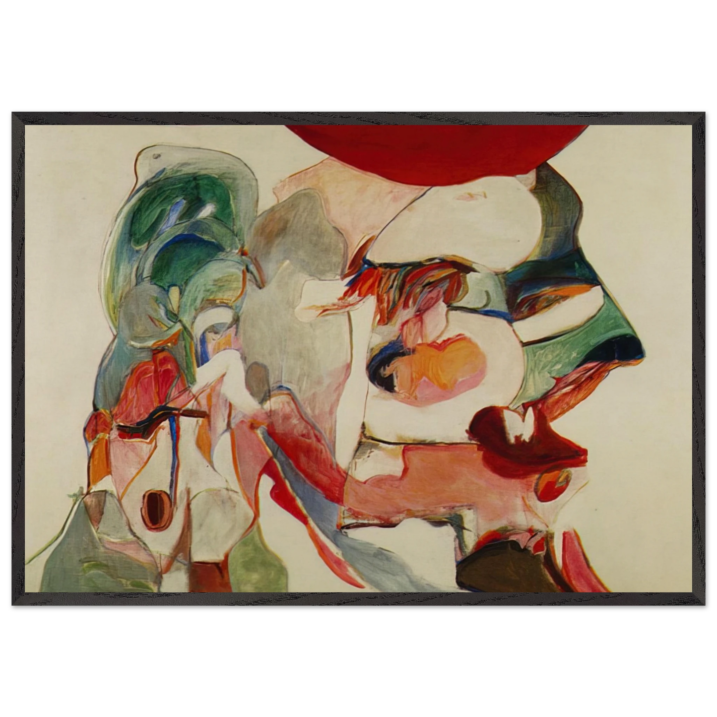 Henrique VIII - 1966 - Menez 70x100 cm / 28x40 inches Framed Art Print – Black Wooden Frame