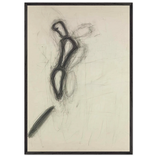 UNTITLED 1982 N2 - Susan Rothenberg 70x100 cm / 28x40 inches Framed Art Print – Black Wooden Frame