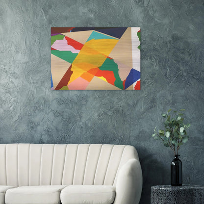 In Croce III - 1969 - Piero Dorazio Brushed Aluminum Print - 70x100 cm / 28x40 inches | Piero Dorazio Aluminum Print | Piero Dorazio Prints