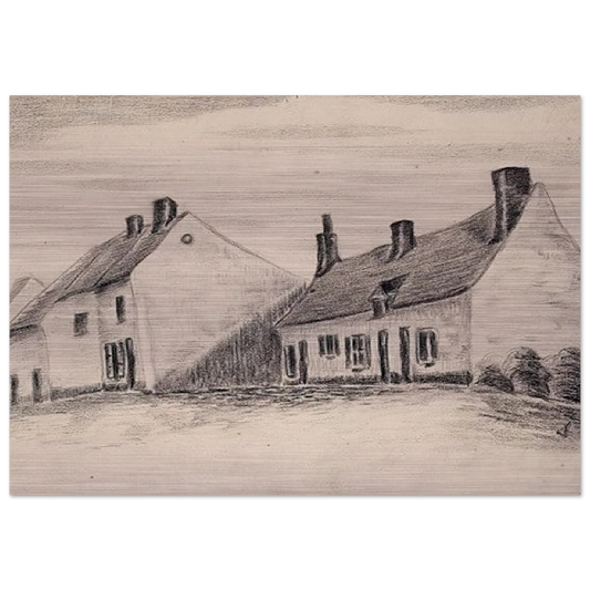 A Zandmennik house - Vincent van Gogh Brushed Aluminum Print - 70x100 cm / 28x40 inches | Vincent van Gogh Aluminum Print | Vincent van Gogh Prints