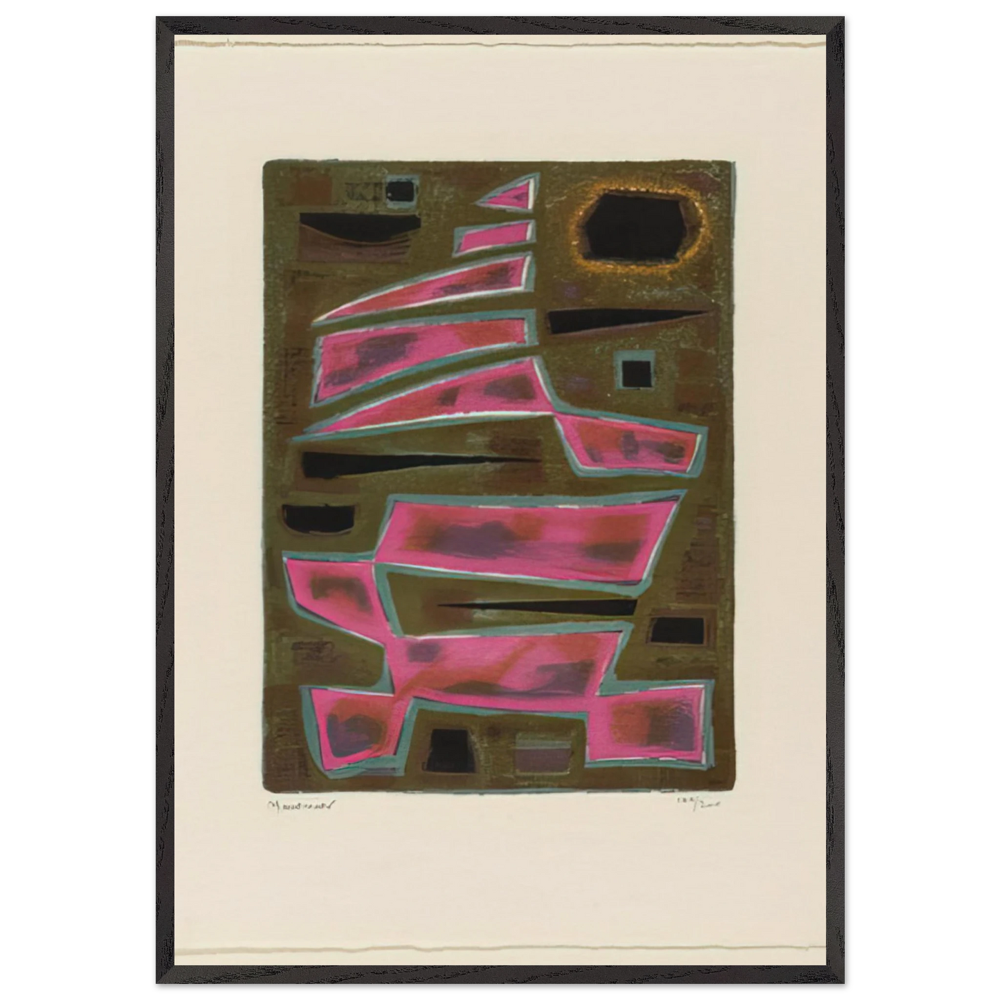 Twilight - 1950 - Alfred Manessier 70x100 cm / 28x40 inches Framed Art Print – Black Wooden Frame