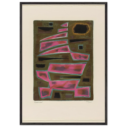 Twilight - 1950 - Alfred Manessier 70x100 cm / 28x40 inches Framed Art Print – Black Wooden Frame