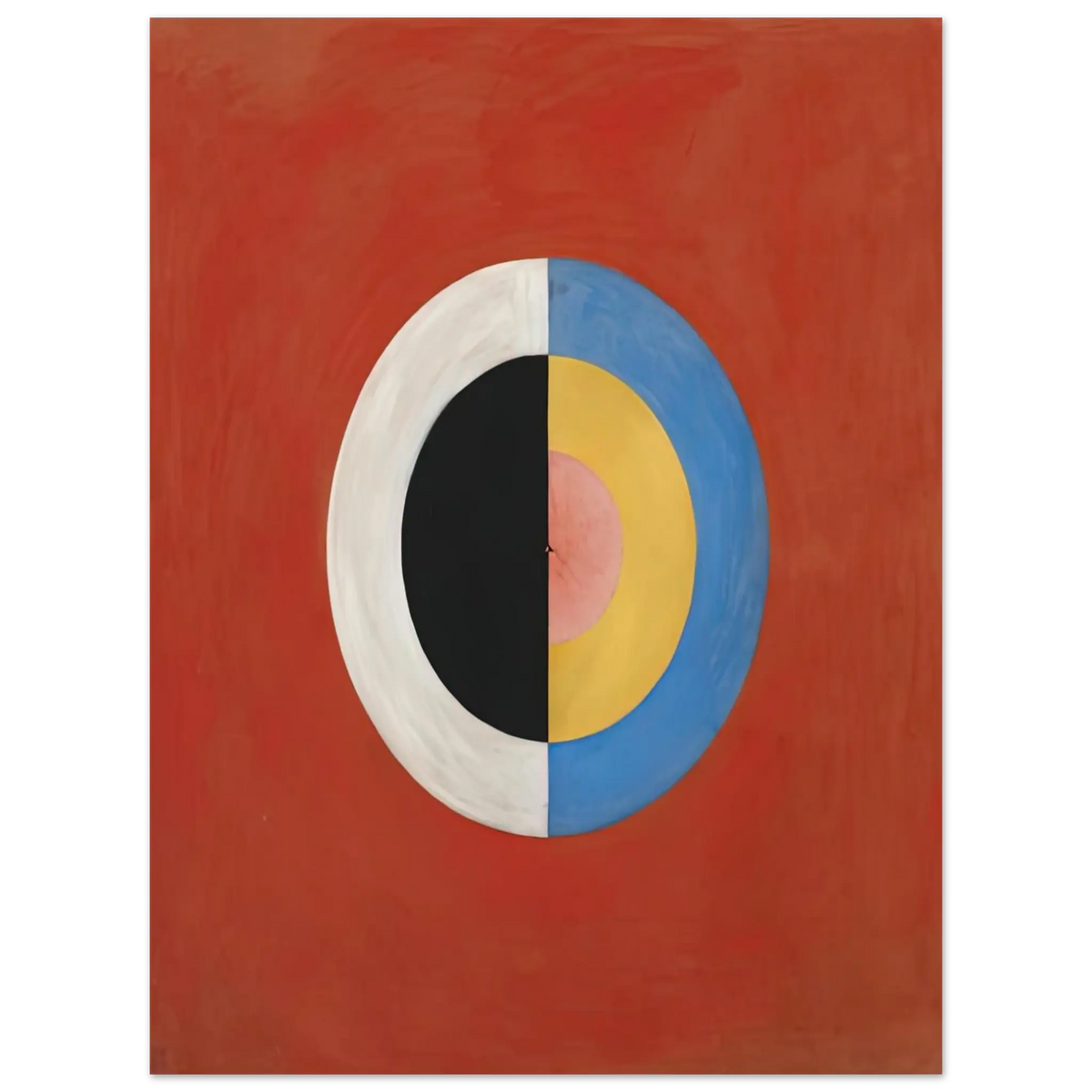 Hilma af Klint - THE SWAN NO 17 1915 0 Wall art - 15x20 cm / 6x8 Inches - Premium Wooden Framed Poster With Fine Art Paper - Wood frame
