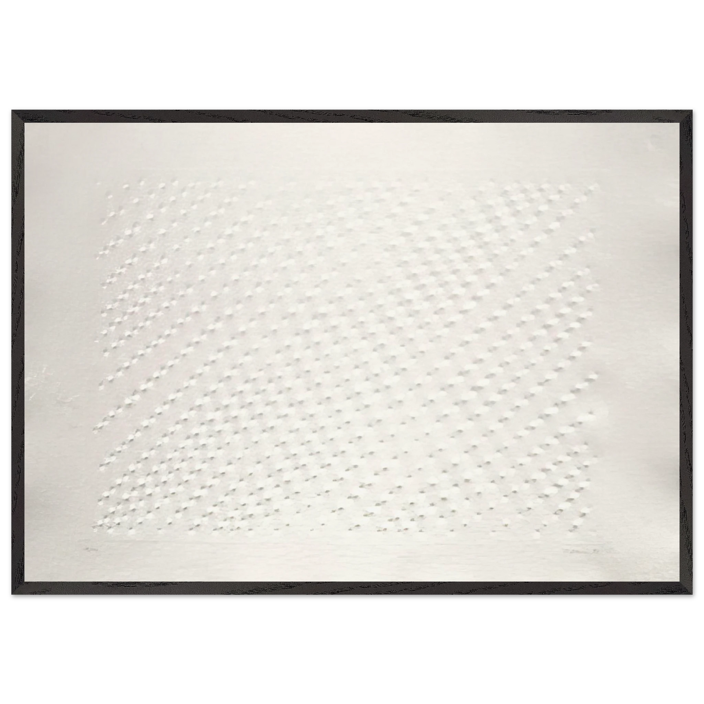 Untitled Hommage a Santomaso - Spatialism - Enrico Castellani 70x100 cm / 28x40 inches Framed Art Print – Black Wooden Frame