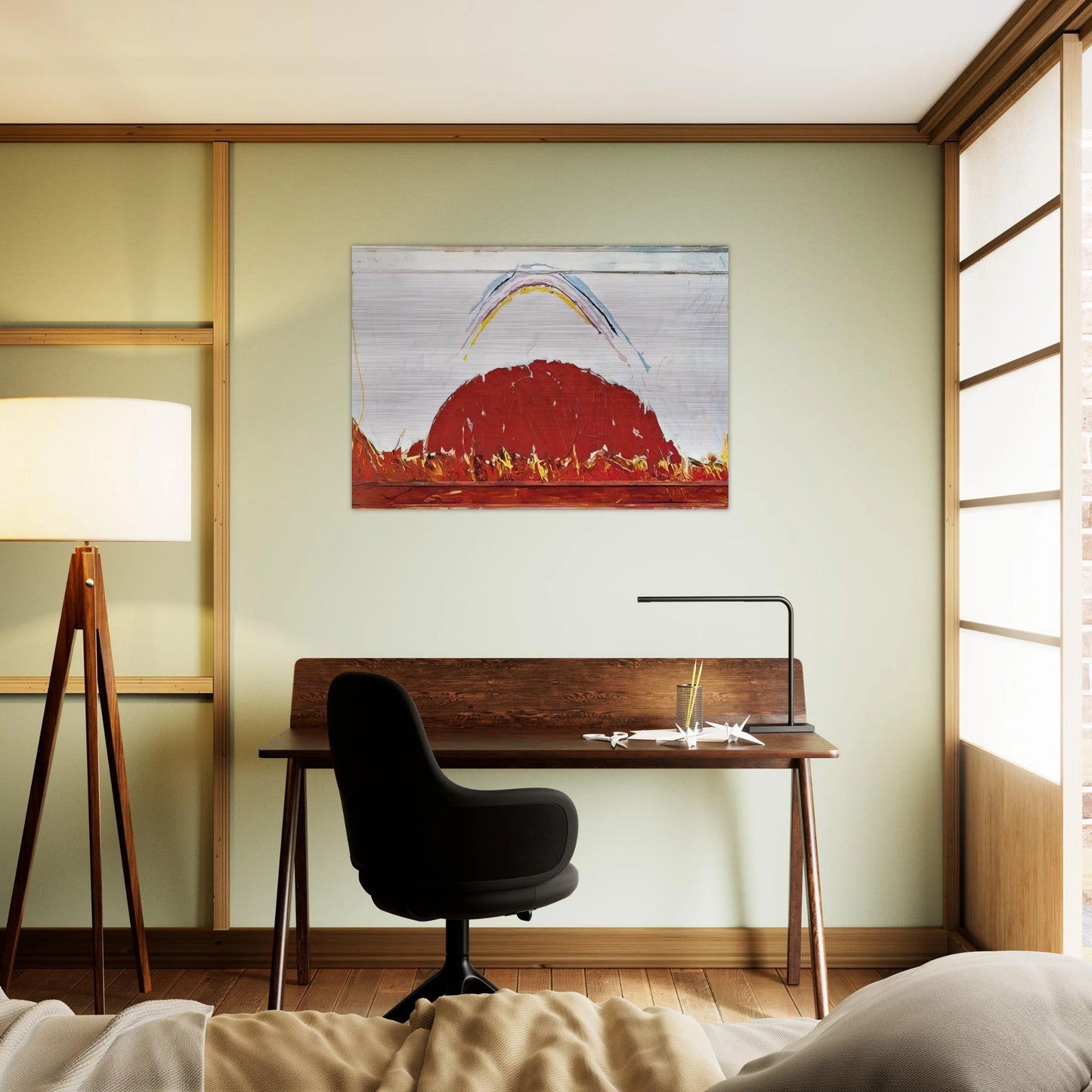 Paesaggio in Australia - 1984 - Mario Schifano Brushed Aluminum Print - 70x100 cm / 28x40 inches | Mario Schifano Aluminum Print | Mario Schifano Prints