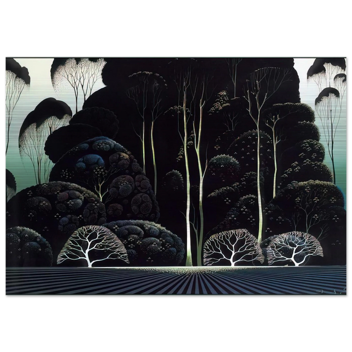 Eucalyptus - Eyvind Earle Brushed Aluminum Print - 70x100 cm / 28x40 inches | Eyvind Earle Aluminum Print | Eyvind Earle Prints