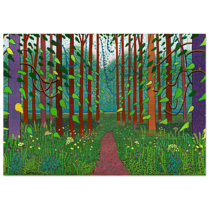 David Hockney - David Hockney Brushed Aluminum Print - 70x100 cm / 28x40 inches | David Hockney Aluminum Print | David Hockney Prints