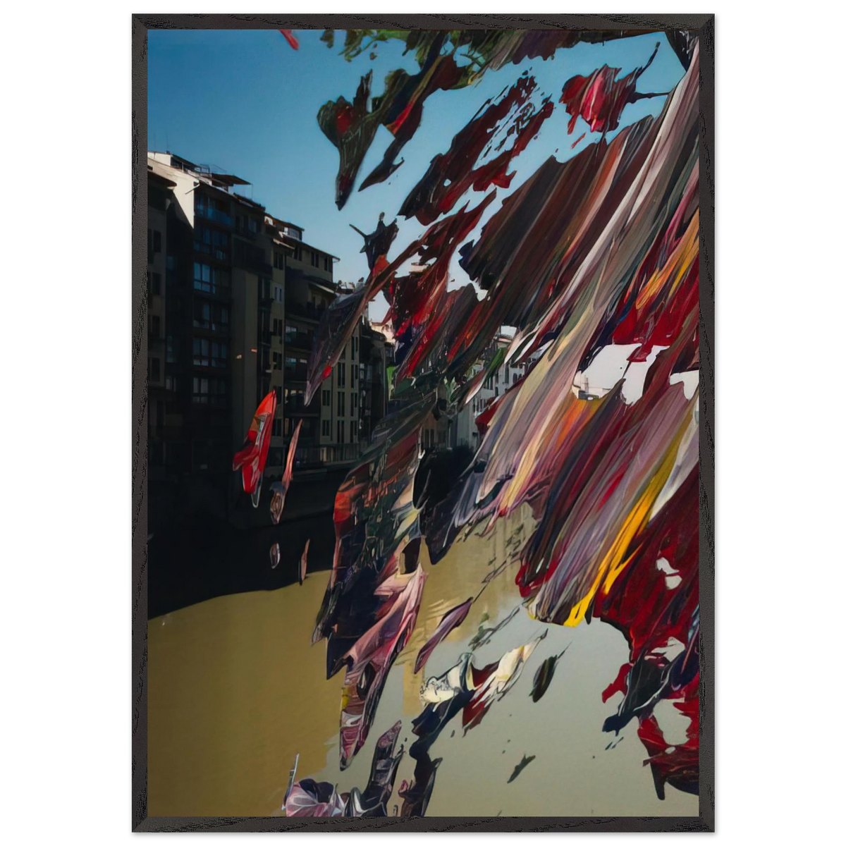 FIRENZE - Gerhard Richter 70x100 cm / 28x40 inches Framed Art Print – Black Wooden Frame