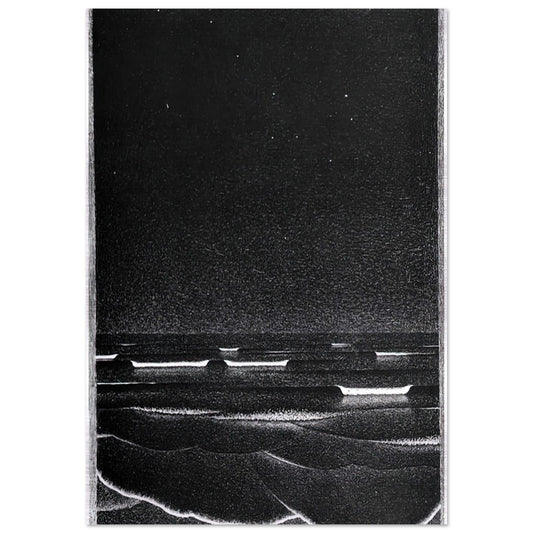 FLUORESCENT SEA - MC Escher Brushed Aluminum Print - 70x100 cm / 28x40 inches | MC Escher Aluminum Print | MC Escher Prints | Maurits Cornelis Escher Prints