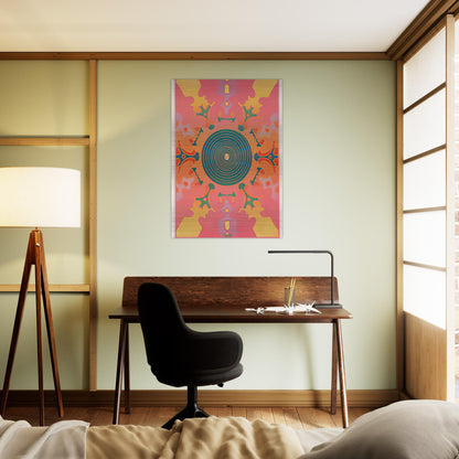 THE VISIONARIES AT THE EAST HAMPTON GALLERY 1967 - Peter Max Brushed Aluminum Print - 70x100 cm / 28x40 inches | Peter Max Aluminum Print | Peter Max Prints